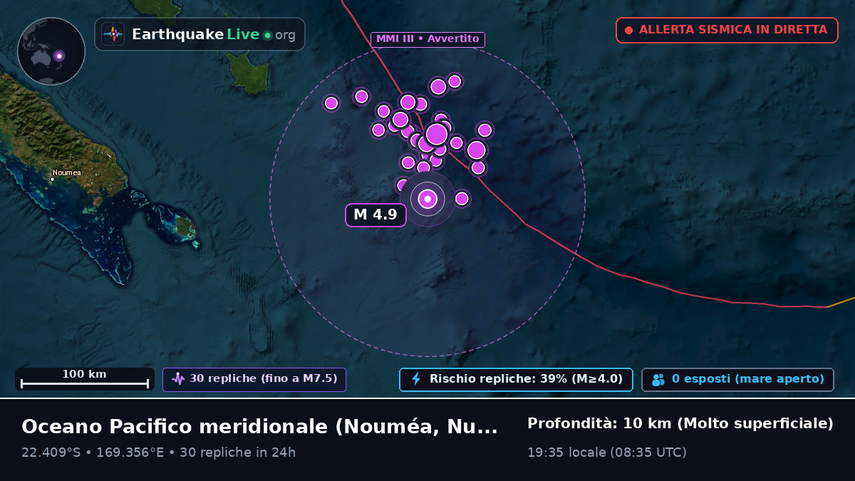 Oceano Pacifico meridionale (Nuova Caledonia)