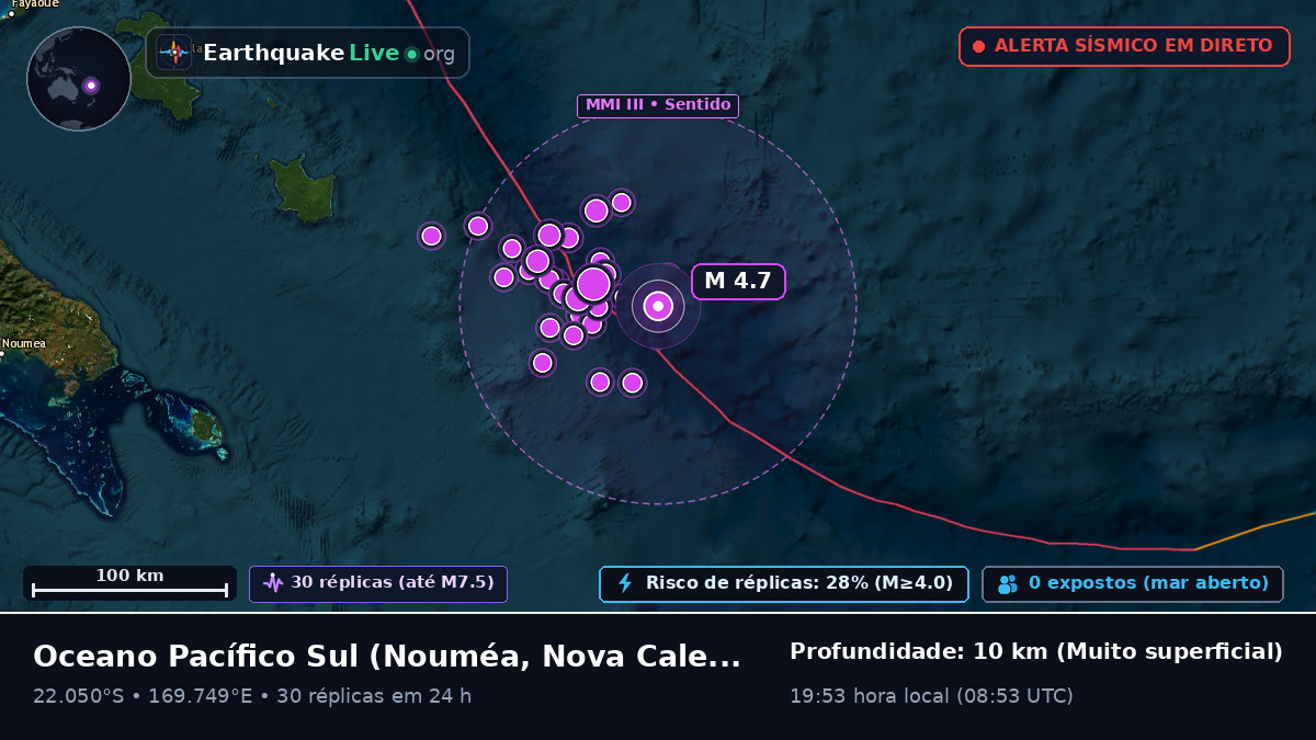 Oceano Pacífico Sul (Nova Caledónia)