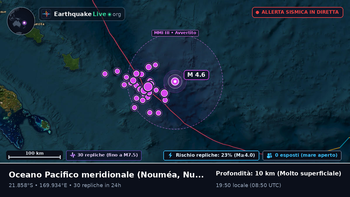 Oceano Pacifico meridionale (Nuova Caledonia)