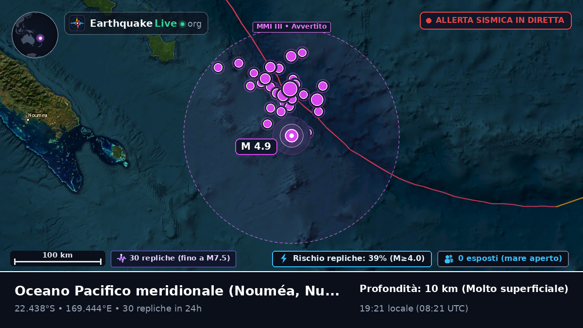 Oceano Pacifico meridionale (Nuova Caledonia)