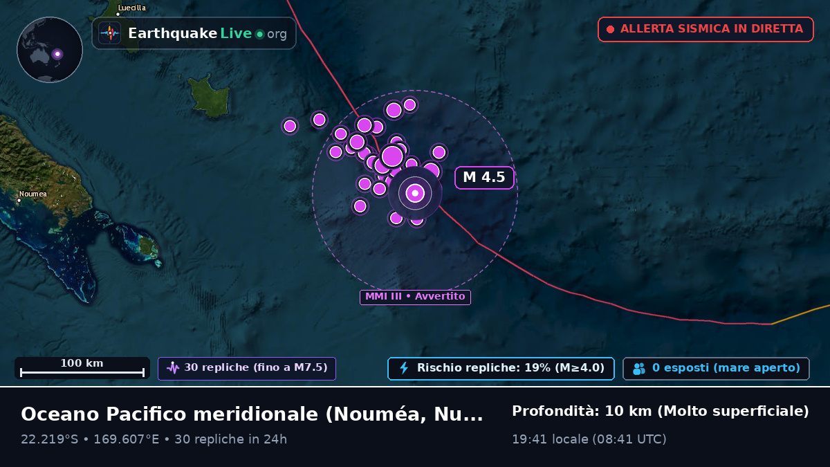 Oceano Pacifico meridionale (Nuova Caledonia)