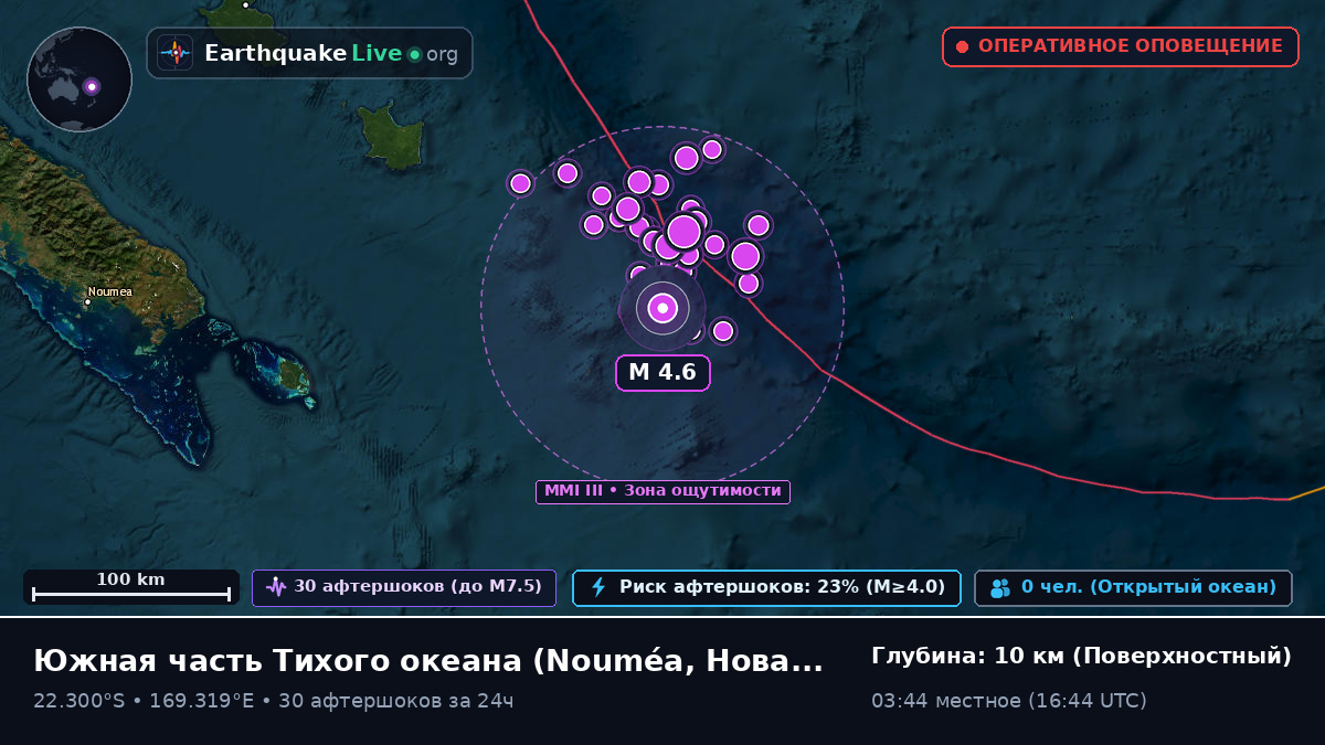Южная часть Тихого океана (Новая Каледония)