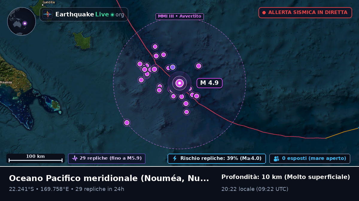 Oceano Pacifico meridionale (Nuova Caledonia)