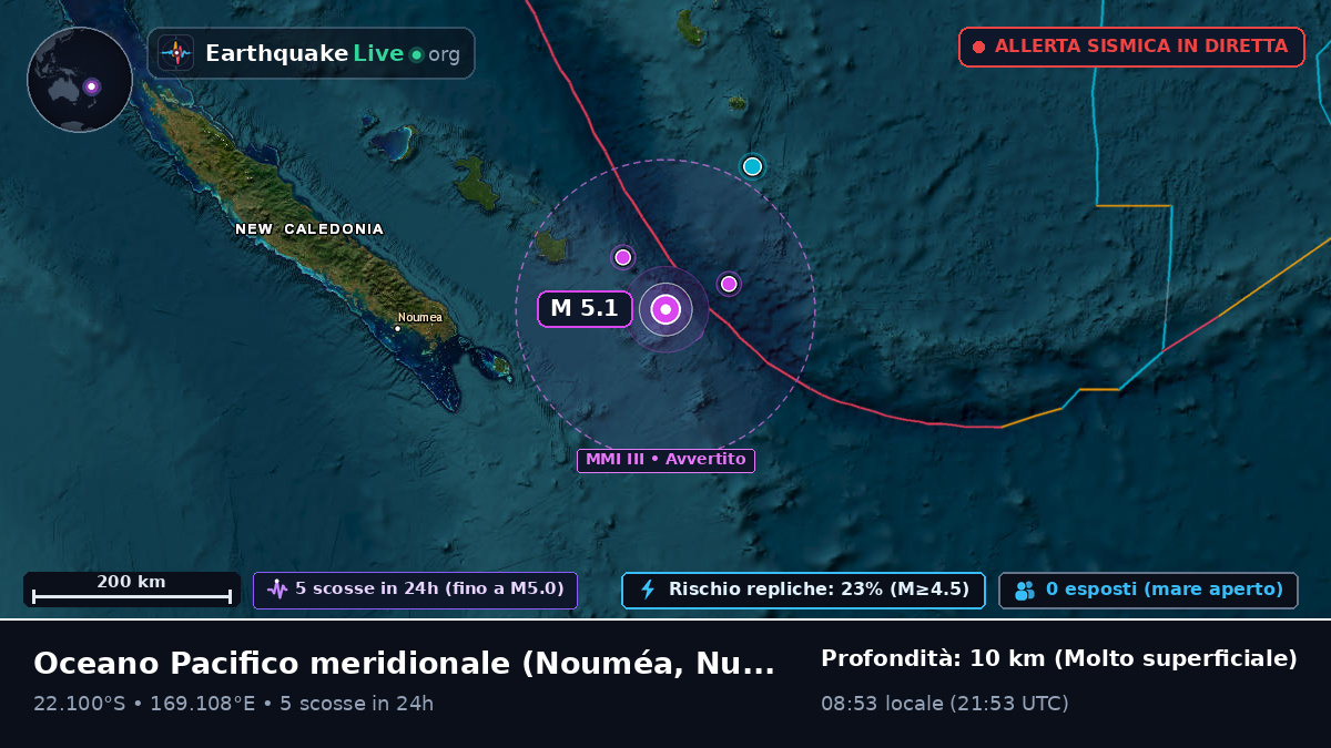 Oceano Pacifico meridionale (Nuova Caledonia)
