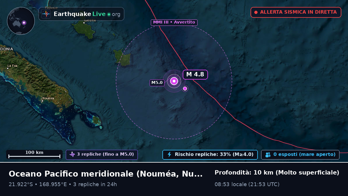 Oceano Pacifico meridionale (Nuova Caledonia)