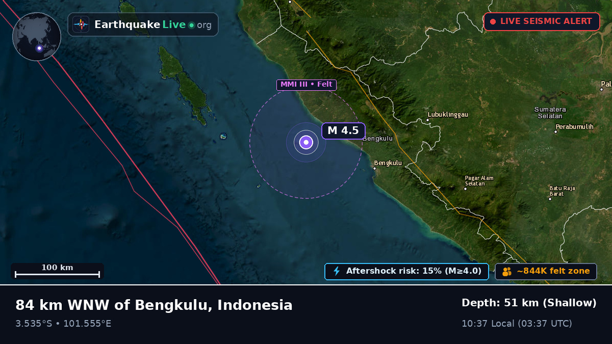 Off the coast of Bengkulu, Indonesia