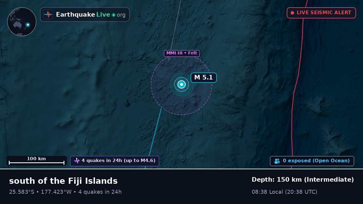 South Pacific Ocean (Kermadec Islands)