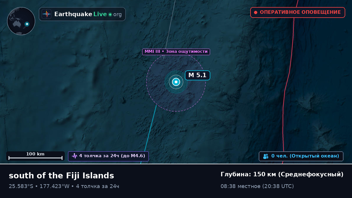 Южная часть Тихого океана (Kermadec Islands)