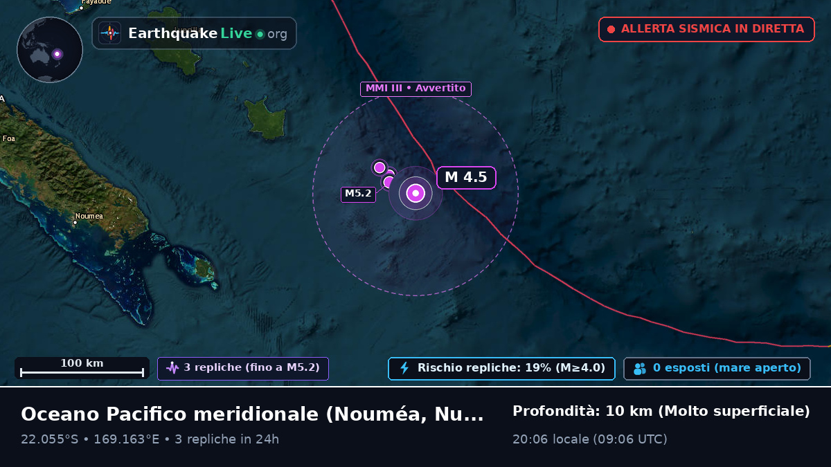 Oceano Pacifico meridionale (Nuova Caledonia)