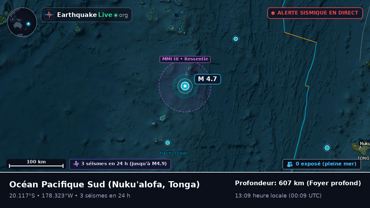 Océan Pacifique Sud (Tonga)