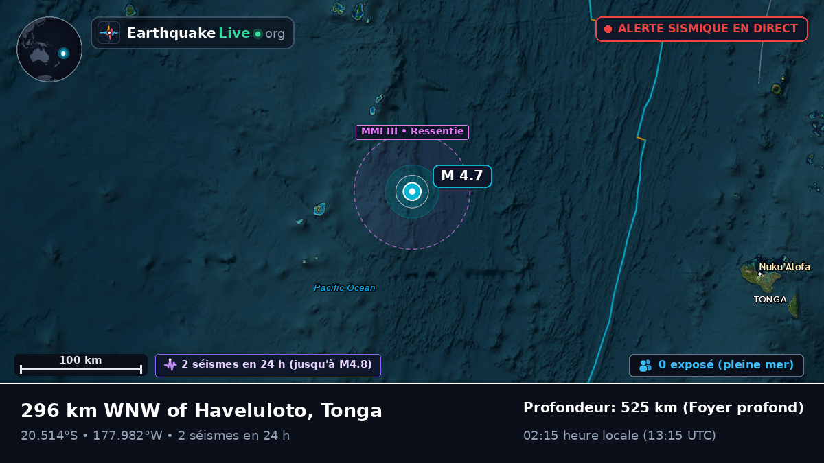 Océan Pacifique Sud (Tonga)