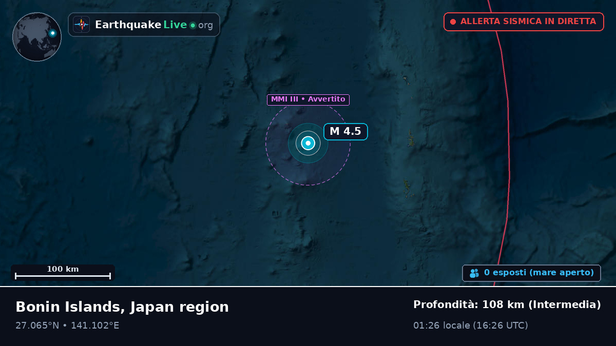 Oceano Pacifico settentrionale (Giappone)