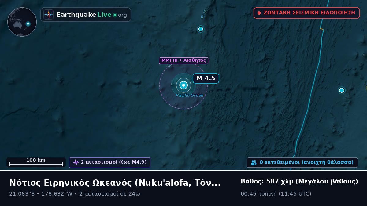 Νότιος Ειρηνικός Ωκεανός (Τόνγκα)