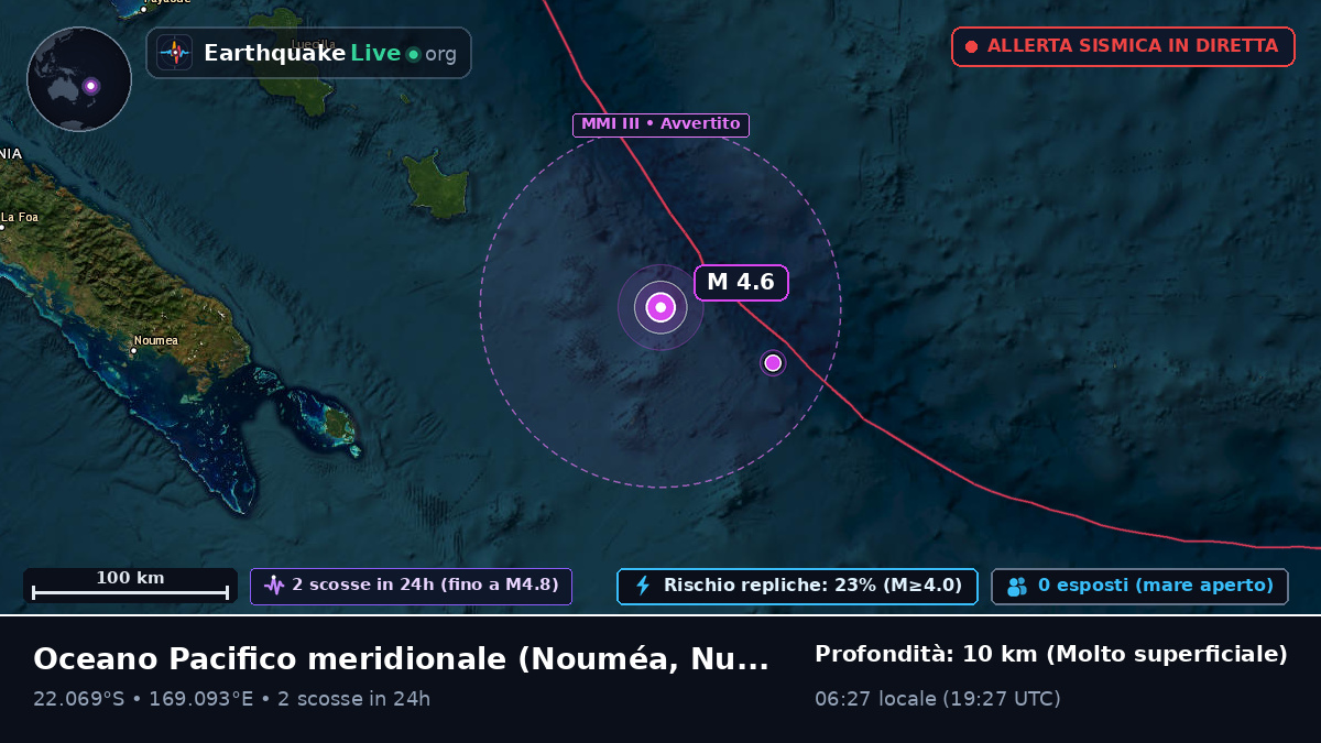 Oceano Pacifico meridionale (Nuova Caledonia)