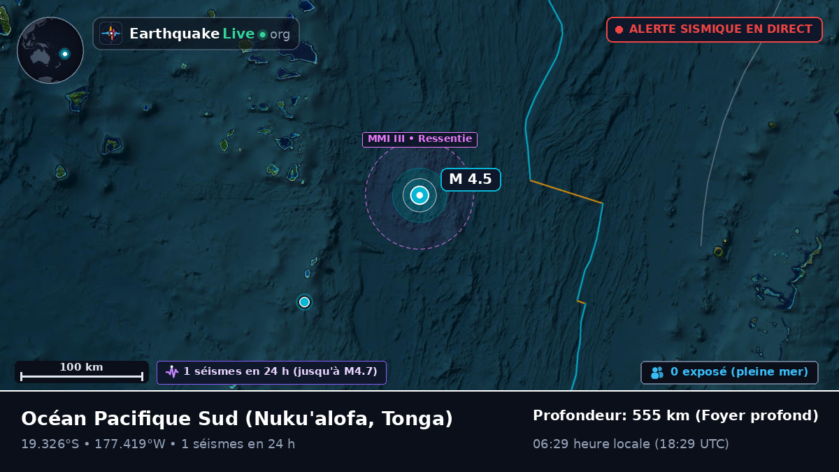 Océan Pacifique Sud (Tonga)
