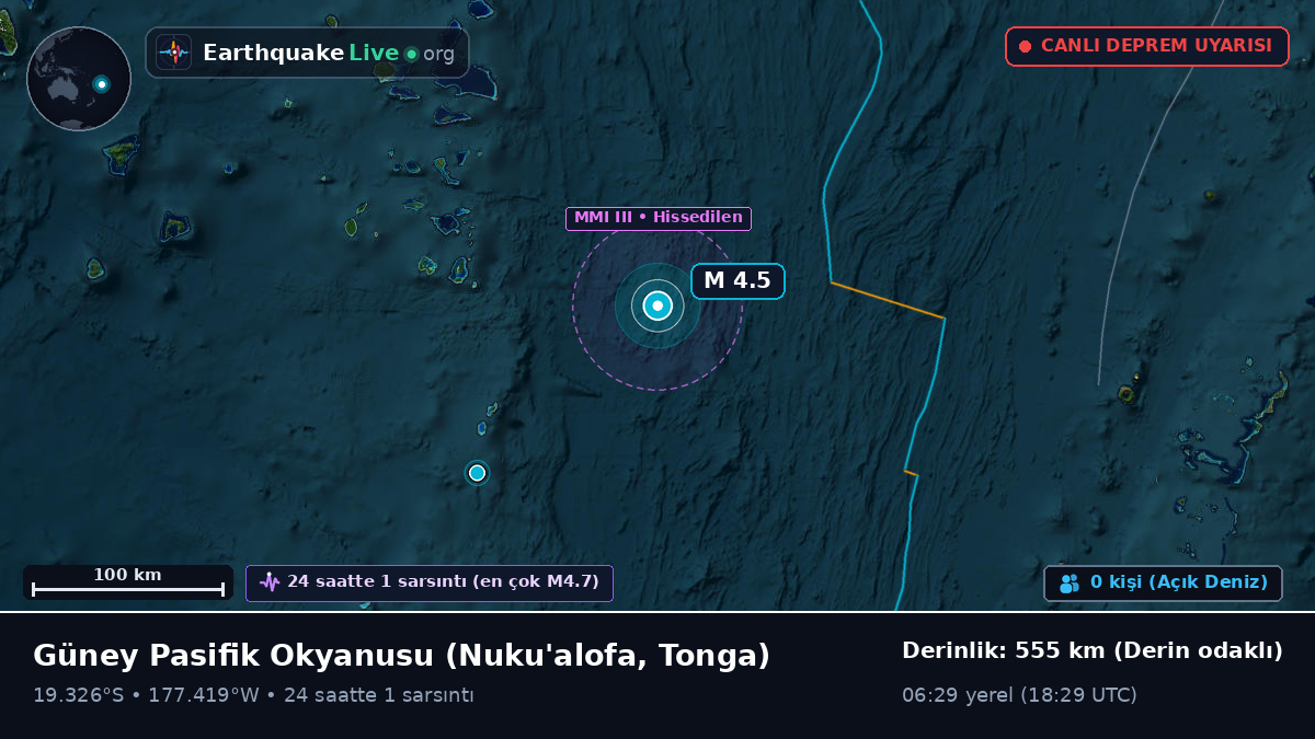 Güney Pasifik Okyanusu (Tonga)