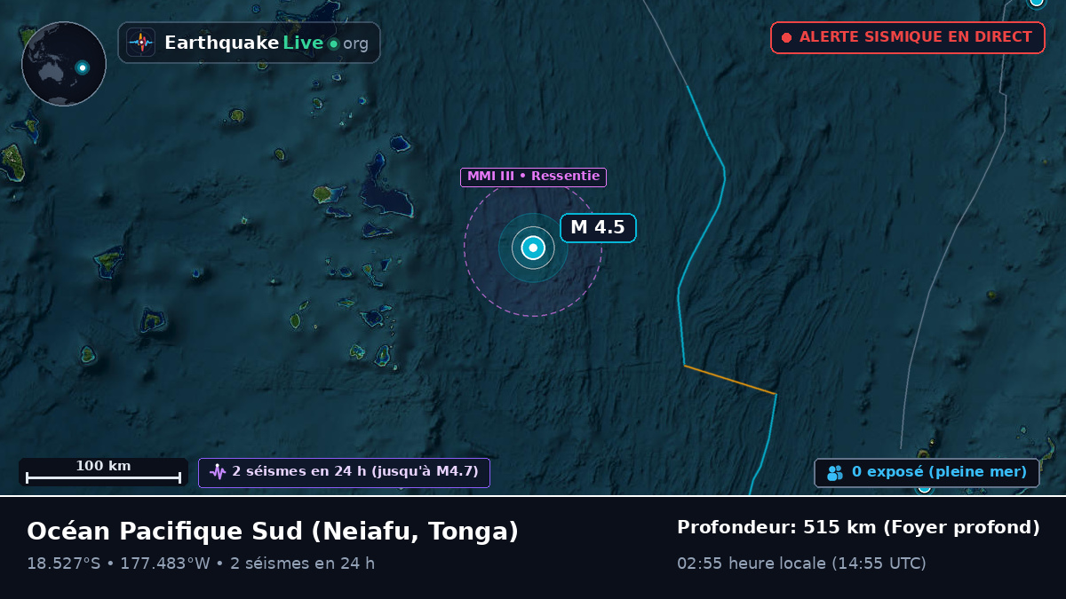 Océan Pacifique Sud (Tonga)
