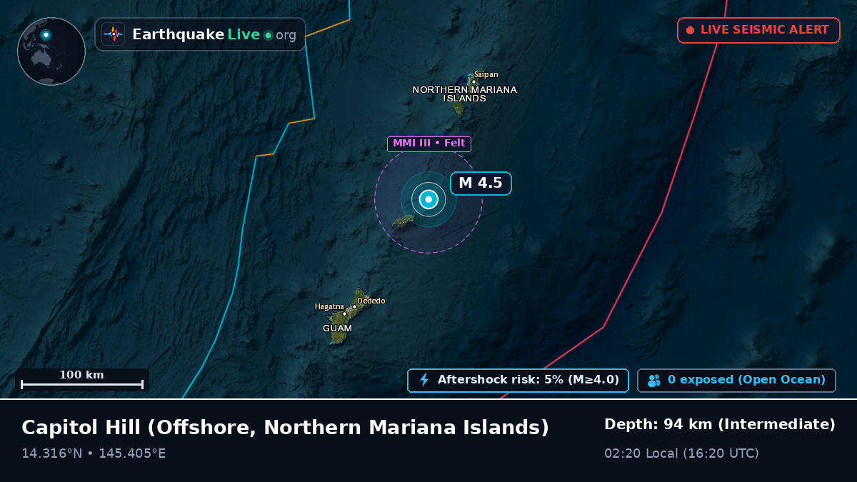 Off the coast of Capitol Hill, Northern Mariana Islands