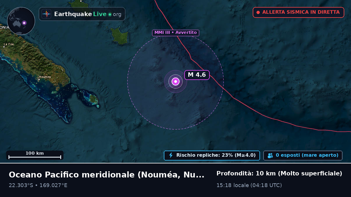 Oceano Pacifico meridionale (Nuova Caledonia)