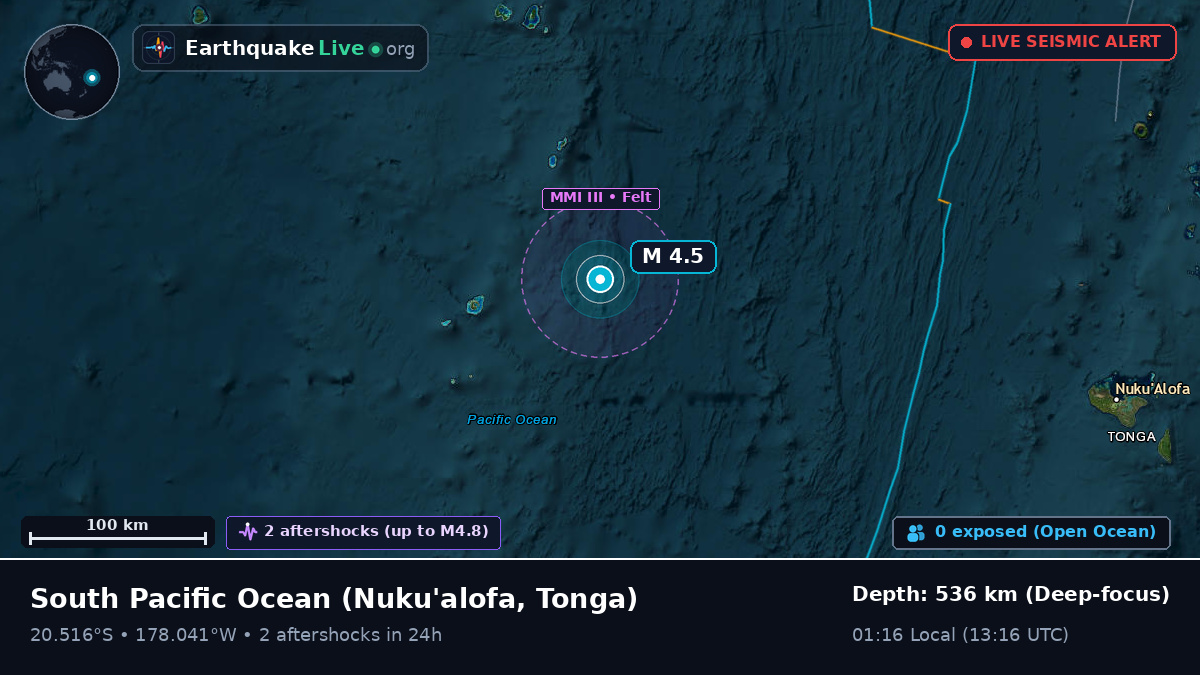 South Pacific Ocean (Tonga)