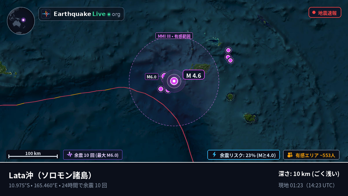 Lata沖（ソロモン諸島）