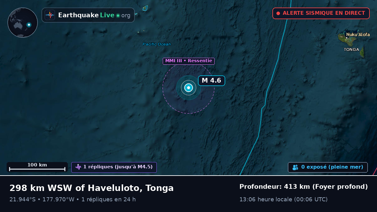 Océan Pacifique Sud (Tonga)