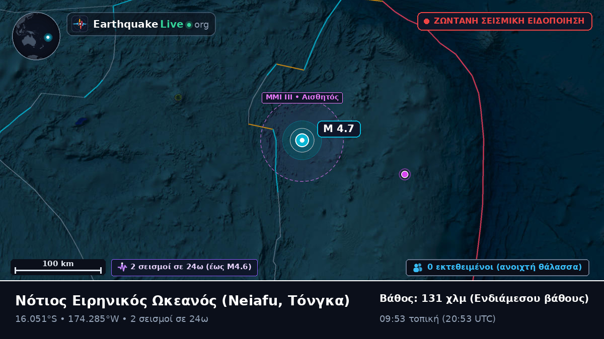 Νότιος Ειρηνικός Ωκεανός (Τόνγκα)