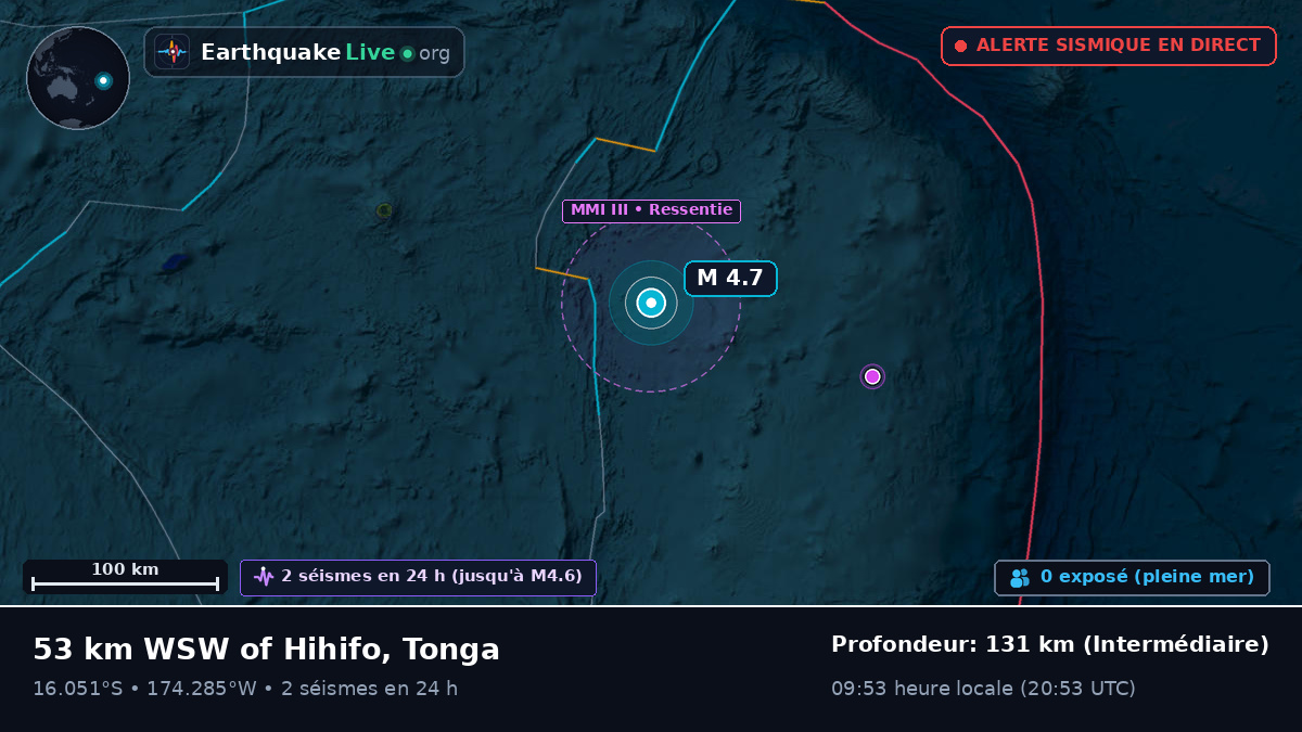 Océan Pacifique Sud (Tonga)