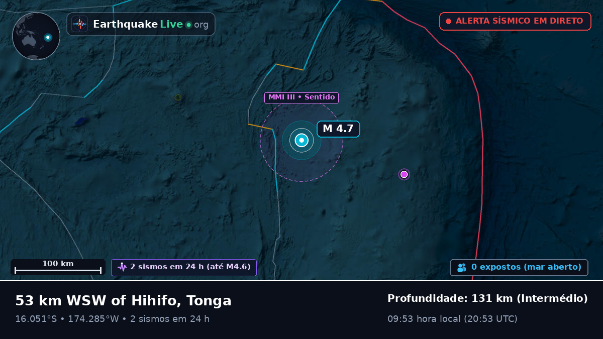 Oceano Pacífico Sul (Tonga)