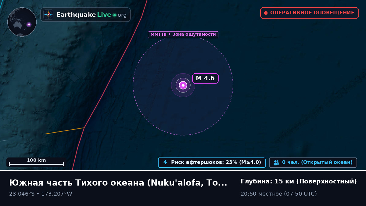 Южная часть Тихого океана (Тонга)