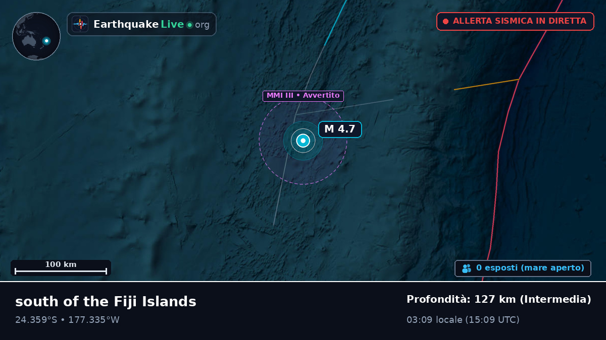 Oceano Pacifico meridionale (Tonga)