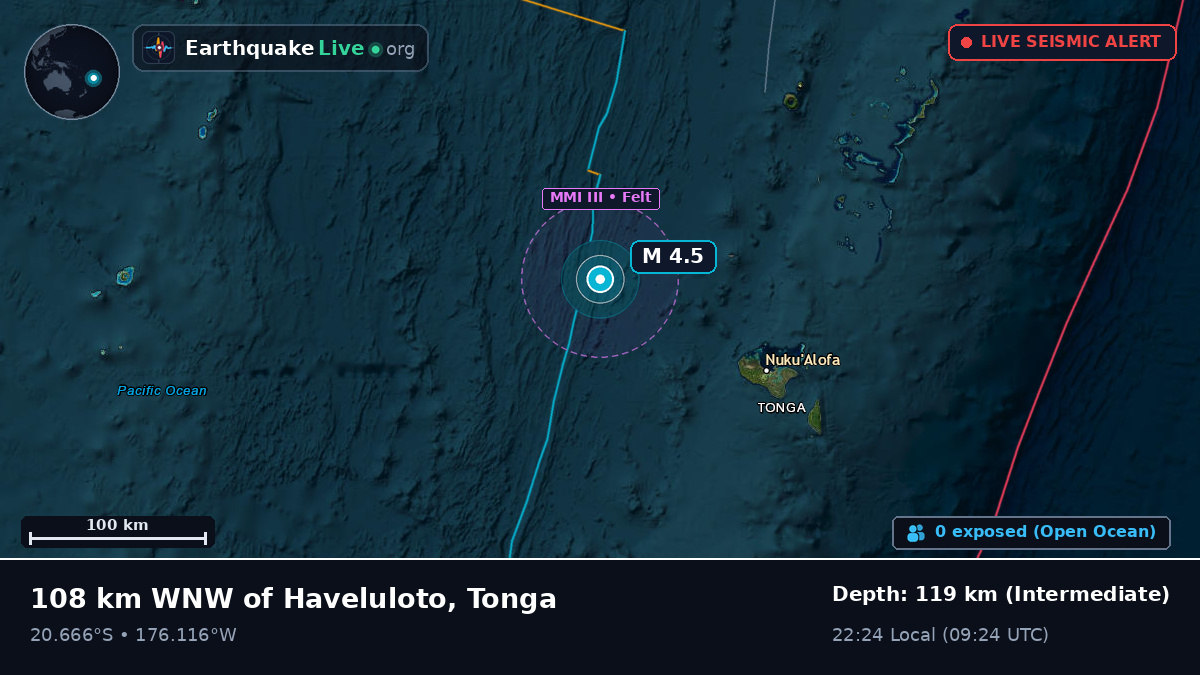 Off the coast of Nuku'alofa, Tonga