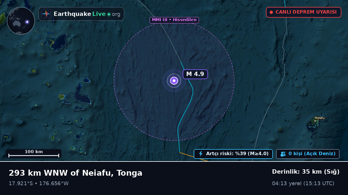 Güney Pasifik Okyanusu (Tonga)