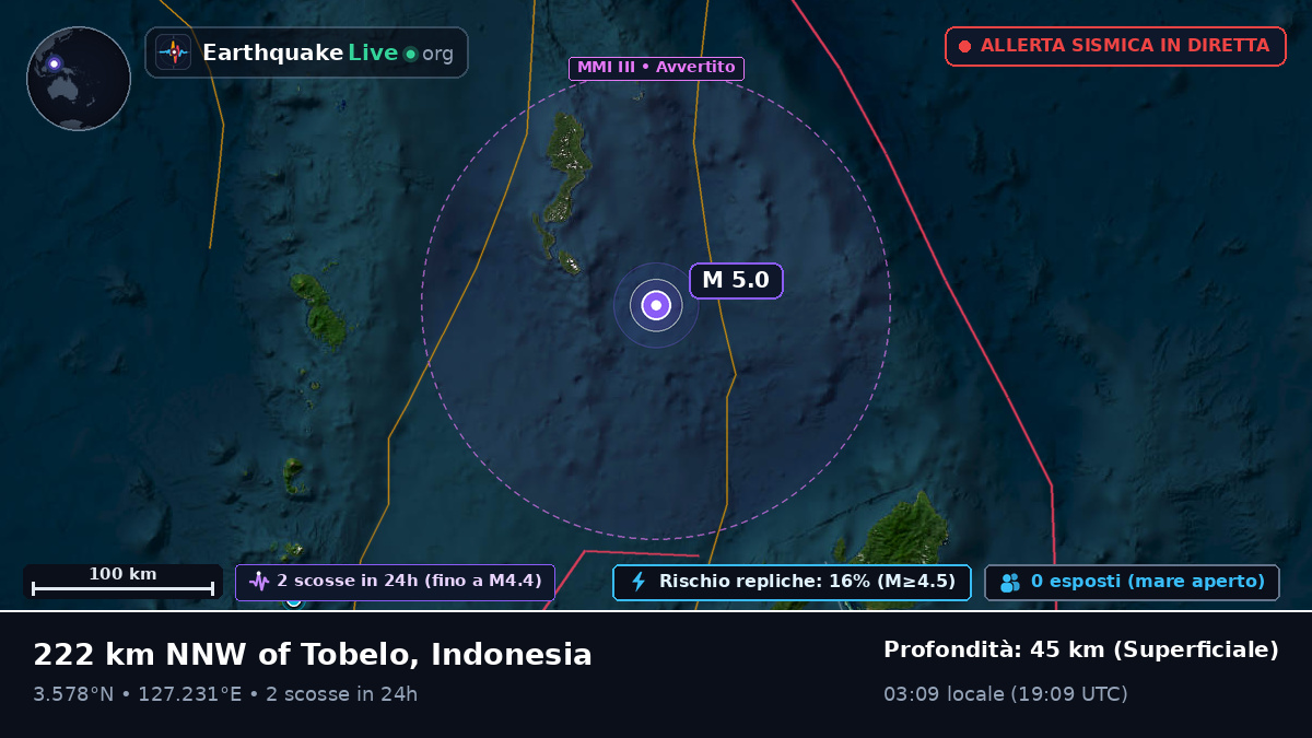 Oceano Pacifico settentrionale (Indonesia)
