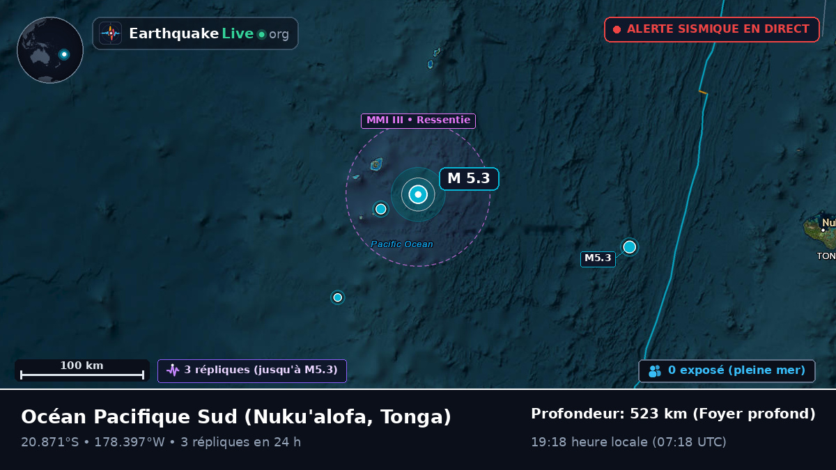 Océan Pacifique Sud (Tonga)