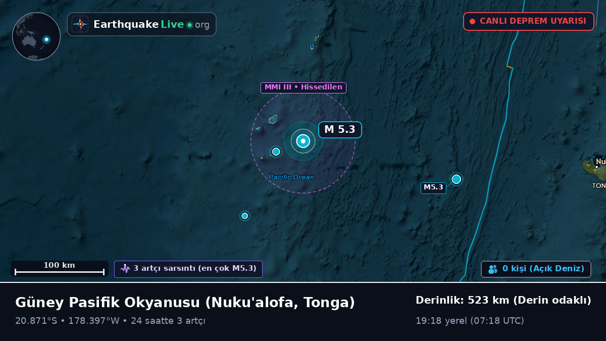Güney Pasifik Okyanusu (Tonga)