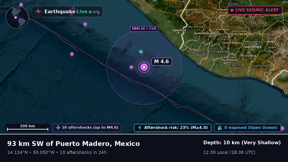 Off the coast of Tapachula, Mexico