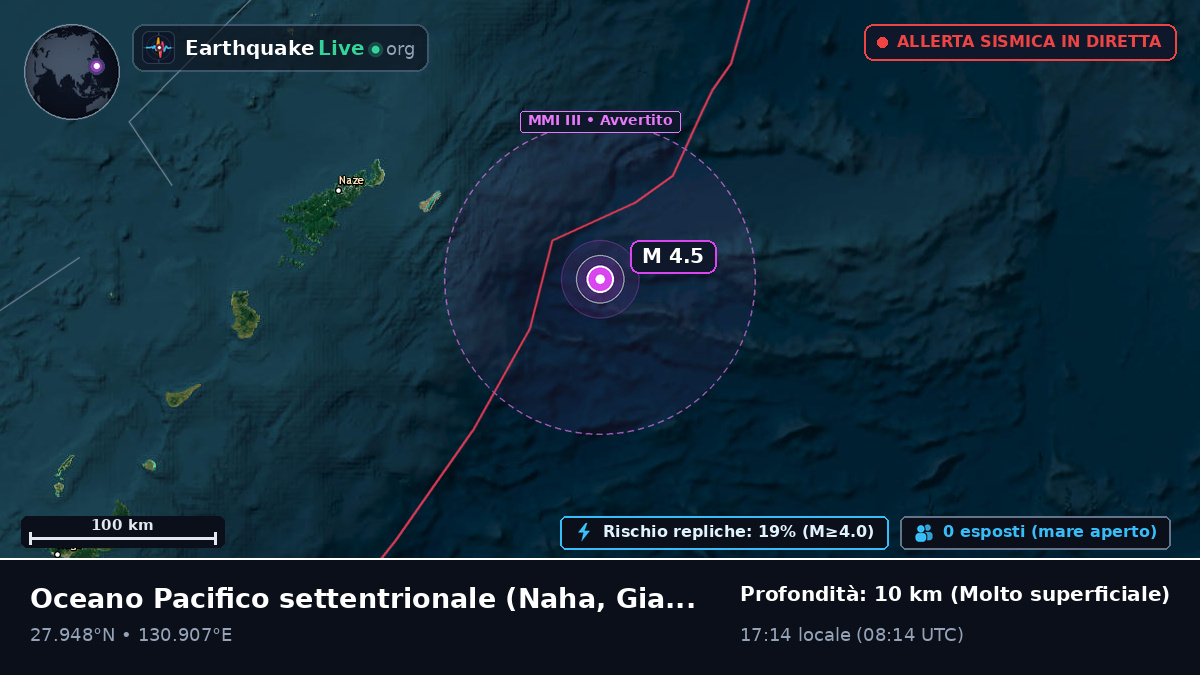 Oceano Pacifico settentrionale (Giappone)