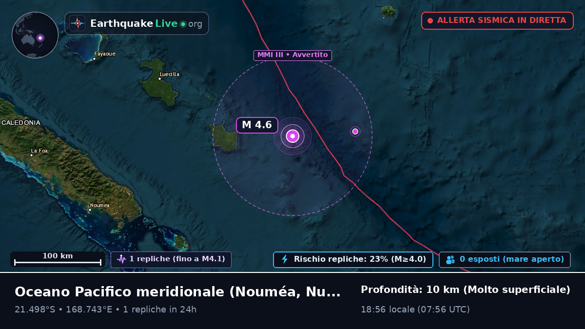 Oceano Pacifico meridionale (Nuova Caledonia)