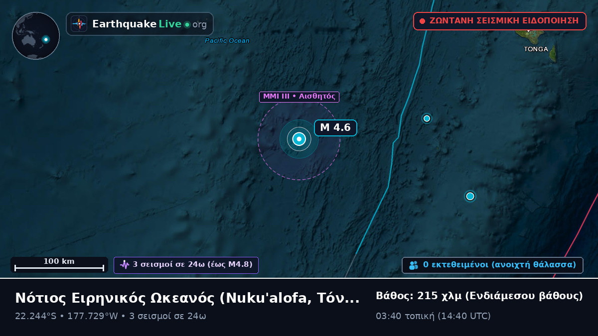 Νότιος Ειρηνικός Ωκεανός (Τόνγκα)