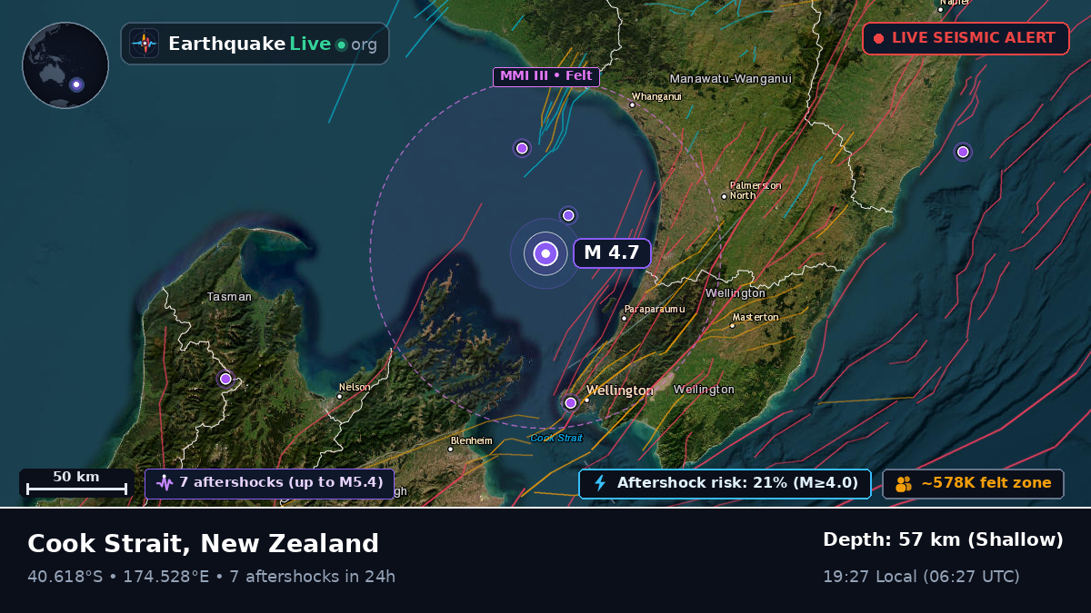 Off the coast of Lower Hutt, New Zealand