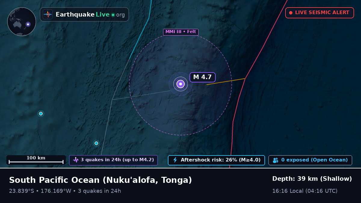 South Pacific Ocean (Tonga)