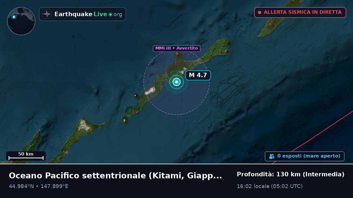 Oceano Pacifico settentrionale (Giappone)