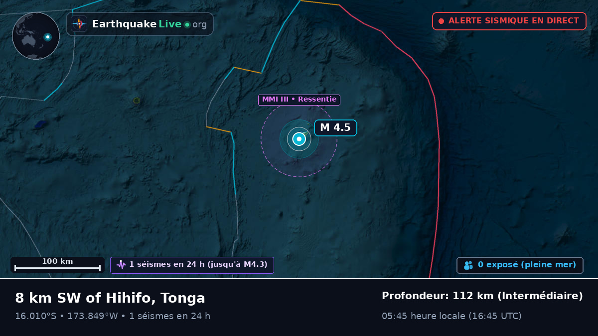 Océan Pacifique Sud (Tonga)