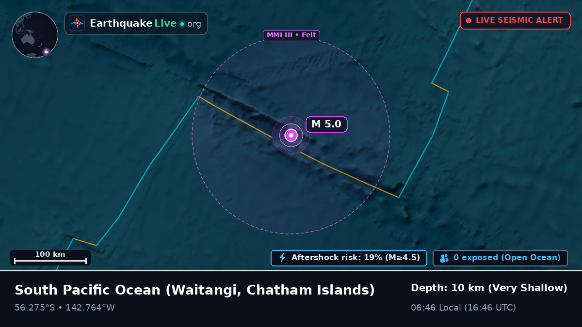 South Pacific Ocean (Chatham Islands)