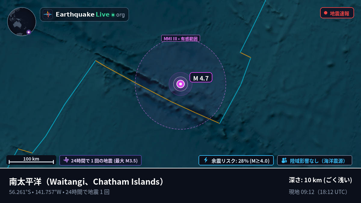 南太平洋 (Chatham Islands)