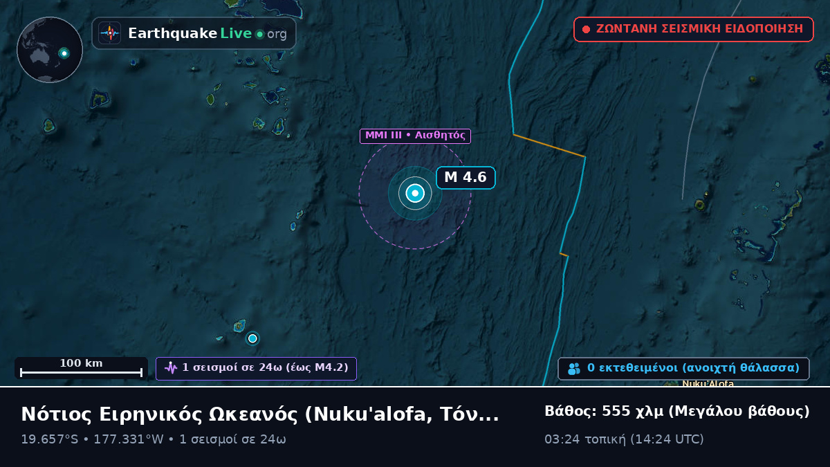 Νότιος Ειρηνικός Ωκεανός (Τόνγκα)