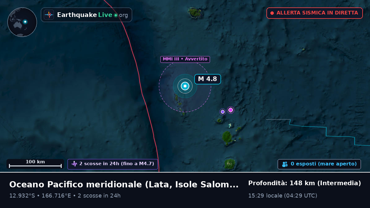 Oceano Pacifico meridionale (Isole Salomone)