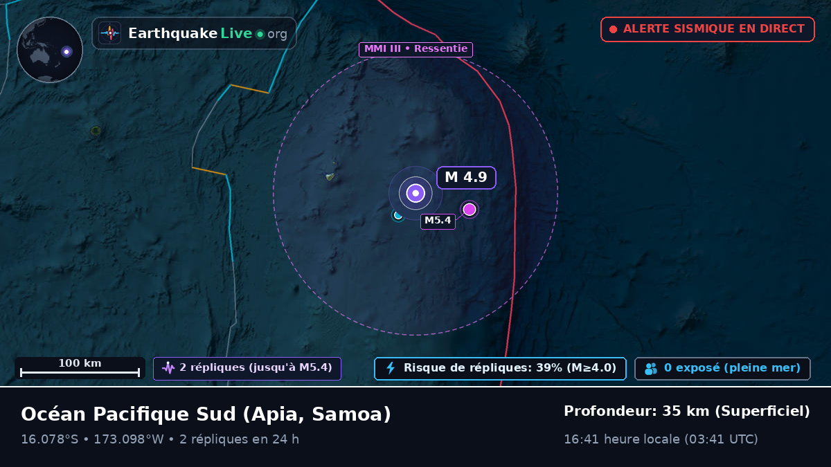 Océan Pacifique Sud (Samoa)