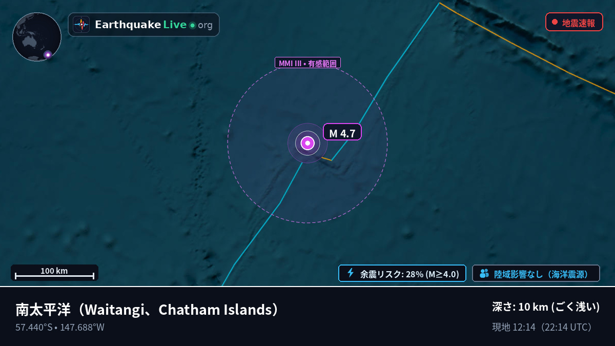 南太平洋 (Chatham Islands)